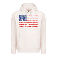 Pale Pink political protest american flag   stand united t shirt Premium Hoodie - longCreatives