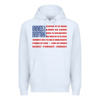 White political protest american flag   stand united t shirt Premium Hoodie - longCreatives