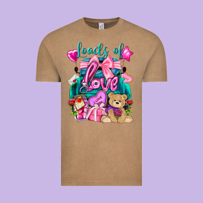 Loads Of Love Truck Valentine's Day Vintage Tee Designed By Howdyjamesfarm