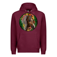 Burgundy Tennessee Horse Christmas Premium Hoodie - LillyAllenDesigns
