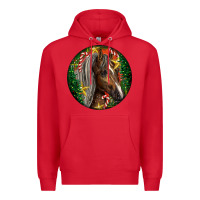 Red Tennessee Horse Christmas Premium Hoodie - LillyAllenDesigns