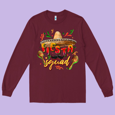 Fiesta Squad Long Sleeve Tee Designed By Fadigitalartstudio