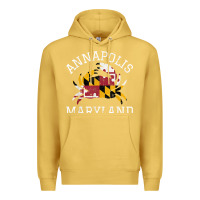 Antique Gold Annapolis Maryland Crab State Flag Home Travel Vintage Premium Hoodie - longCreatives