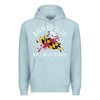 Blue Mist Annapolis Maryland Crab State Flag Home Travel Vintage Premium Hoodie - longCreatives