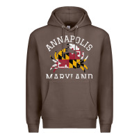 Coffee Annapolis Maryland Crab State Flag Home Travel Vintage Premium Hoodie - longCreatives