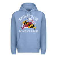 Colony Blue Annapolis Maryland Crab State Flag Home Travel Vintage Premium Hoodie - longCreatives