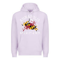 Lilac Annapolis Maryland Crab State Flag Home Travel Vintage Premium Hoodie - longCreatives