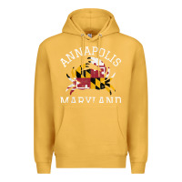 Mustard Annapolis Maryland Crab State Flag Home Travel Vintage Premium Hoodie - longCreatives