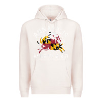 Pale Pink Annapolis Maryland Crab State Flag Home Travel Vintage Premium Hoodie - longCreatives