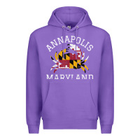 Purple Annapolis Maryland Crab State Flag Home Travel Vintage Premium Hoodie - longCreatives