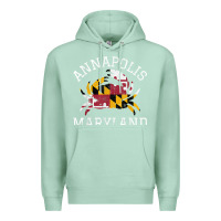 Seafoam Annapolis Maryland Crab State Flag Home Travel Vintage Premium Hoodie - longCreatives