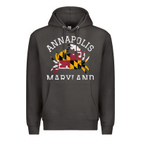 Smoke Annapolis Maryland Crab State Flag Home Travel Vintage Premium Hoodie - longCreatives