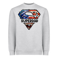 Heather Grey American Superdad Heavyweight Sweatshirt - LillyAllenDesigns