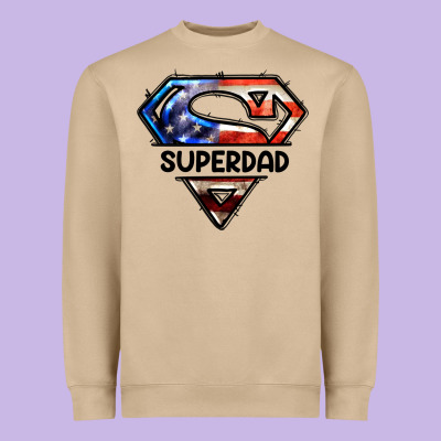 American Superdad Heavyweight Sweatshirt Designed By Lillyallendesigns