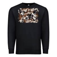 Black black and brown cowhide background Premium Sweatshirt - BarkalooDesign