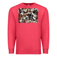 Cardinal black and brown cowhide background Premium Sweatshirt - BarkalooDesign