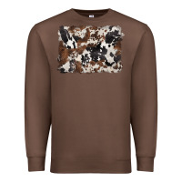 Chestnut black and brown cowhide background Premium Sweatshirt - BarkalooDesign