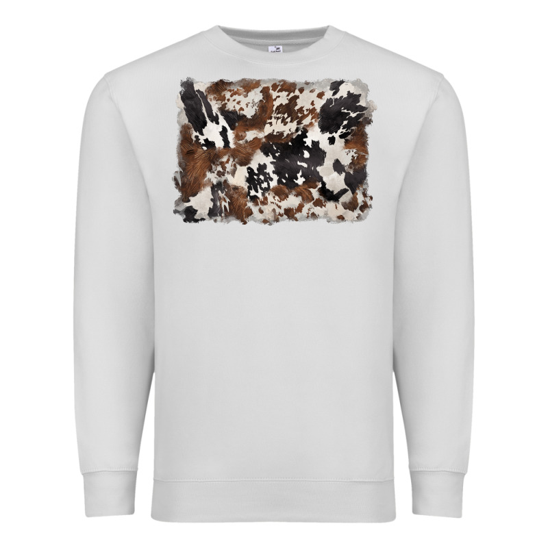 Black And Brown Cowhide Background Premium Sweatshirt by BarkalooDesign | Teevron