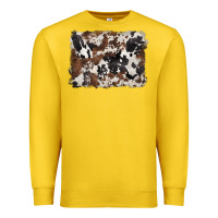 Lemon black and brown cowhide background Premium Sweatshirt - BarkalooDesign