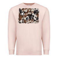 Pale Pink black and brown cowhide background Premium Sweatshirt - BarkalooDesign