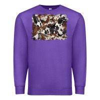 Purple black and brown cowhide background Premium Sweatshirt - BarkalooDesign