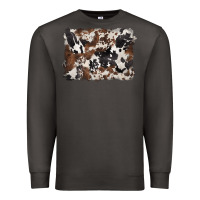 Smoke black and brown cowhide background Premium Sweatshirt - BarkalooDesign