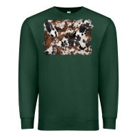 Sports Green black and brown cowhide background Premium Sweatshirt - BarkalooDesign