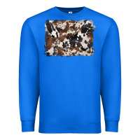 True Royal black and brown cowhide background Premium Sweatshirt - BarkalooDesign