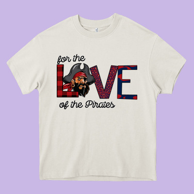 For The Love Of The Pirates Heavy Core Tee Designed By Bettercallsaul