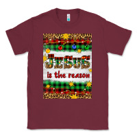 Burgundy Christmas Jesus Is The Reason Classic Tee - Artiststas