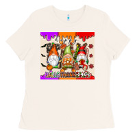 Bone Happy Hallothanksmas gnomes Ladies Tee - texasbilliewilder