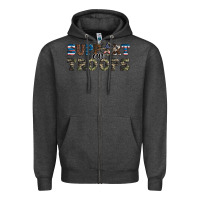 Charcoal Heather armed forces day support our troops Zipper Hoodie - Artiststas