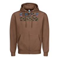 Chestnut armed forces day support our troops Zipper Hoodie - Artiststas
