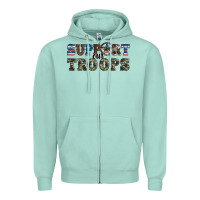 Seafoam armed forces day support our troops Zipper Hoodie - Artiststas
