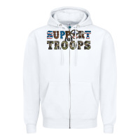 White armed forces day support our troops Zipper Hoodie - Artiststas