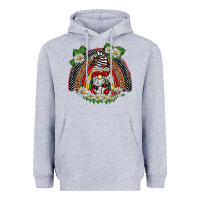 Heather Grey ladybuy gnomies rainbow Heavyweight Hoodie - BarkalooDesign