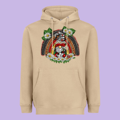 Ladybuy Gnomies Rainbow Heavyweight Hoodie Designed By Barkaloodesign