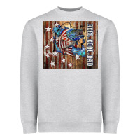 Heather Grey Western Reel Cool Dad American Heavyweight Sweatshirt - LillyAllenDesigns