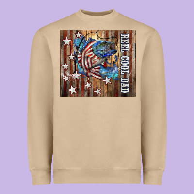 Western Reel Cool Dad American Heavyweight Sweatshirt Designed By Lillyallendesigns