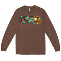 Chestnut Peace Love Cows Long Sleeve Tee - Jasminsmagicworld