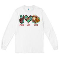White Peace Love Cows Long Sleeve Tee - Jasminsmagicworld