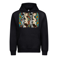 Black cowhide leopard gemstone brushstroke Urban Hoodie - AdoDesignShop