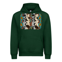 Forest Green cowhide leopard gemstone brushstroke Urban Hoodie - AdoDesignShop