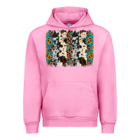 Fuchsia Pink cowhide leopard gemstone brushstroke Urban Hoodie - AdoDesignShop