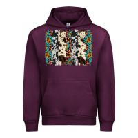 Mauve Wine cowhide leopard gemstone brushstroke Urban Hoodie - AdoDesignShop