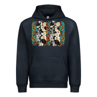 Navy cowhide leopard gemstone brushstroke Urban Hoodie - AdoDesignShop