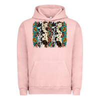 Pigment Salmon cowhide leopard gemstone brushstroke Urban Hoodie - AdoDesignShop