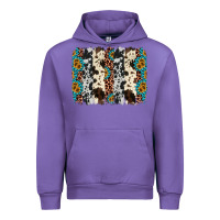 Tulip cowhide leopard gemstone brushstroke Urban Hoodie - AdoDesignShop