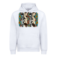 White cowhide leopard gemstone brushstroke Urban Hoodie - AdoDesignShop