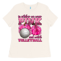 Bone In October We Wear Pink and Watch Volleyball Ladies Tee - texasbilliewilder